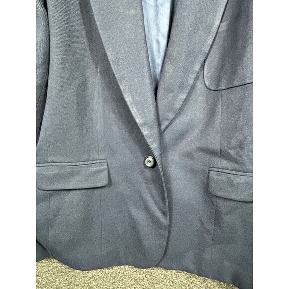 Vintage Pine Place 100% Wool Suit Jacket Blazer Womens Size 14 Blue USA Made - Picture 5 of 8